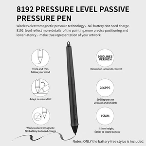 W517 Battery-free Stylus Pen 8192 Pressure Levels With 2 Customize Keys TDW - Zdjęcie 1 z 9