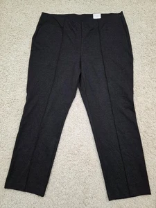 Chicos Pants Womens 4 Charcoal Heather Lindy Side Zip Trouser Office Career NEW - Picture 1 of 15
