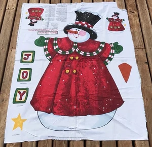 Daisy Kingdom Joyful Snowman Fabric Door Panel 1123 Cut Sew Cotton Christmas - Picture 1 of 6