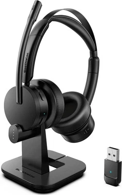 Wireless Bluetooth Headset with Microphone for PC with Noise Cancelling & Mute - Image 1 of 4