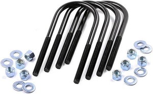 1/2" round Suspension U-Bolts | 1/2 X 3 X 8-7639 Black - Picture 1 of 12