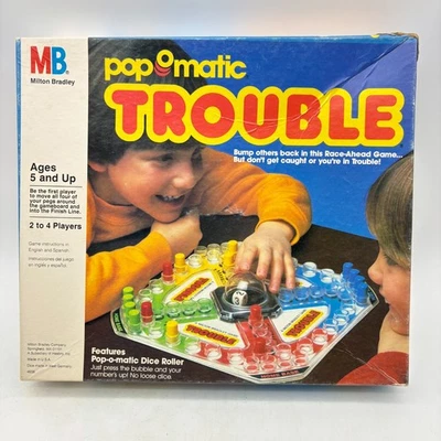 VINTAGE Trouble Pop-O-Matic Game COMPLETE Milton Bradley 1986 Kids - Image 1 of 4