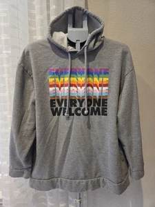 Pride Hoodie "Everyone Welcome" grau Sweatshirt Erwachsene Gr. XL super weich - Bild 1 von 7