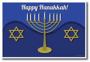 Happy Hanukkah - NEW Holiday Season Judaism Celebration POSTER - Bild 1 von 1