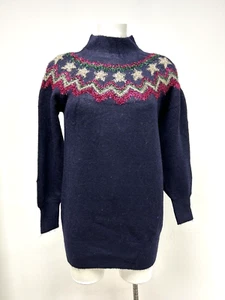 Ex TU Ladies Christmas Tinsel Navy Jumper Sizes 8 10 12 14 16 18 20 22 - Picture 1 of 6