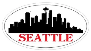 Seattle Washington Oval Autoaufkleber oder Helmaufkleber D3763 - Bild 1 von 1
