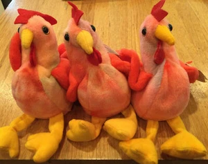 2 DOODLE BEANIE BABIES AND STRUT-EXCELLENT CONDITION. PVC PELLETS - Picture 1 of 4