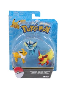 TOMY Pokemon Vaporeon, Jolteon & Flareon Mini Figure 3-Pack - Picture 1 of 1