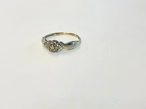 9 kt GELBGOLD DIAMANT SOLITÄR VERLOBUNGSRING GRÖSSE M1/2 1,45 g - Bild 1 von 7
