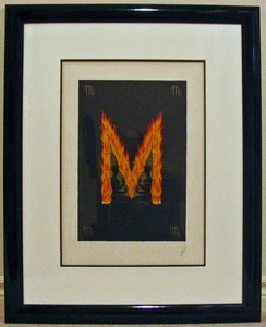 ERTE Signed MARQUETRY Version of Alphabet M - Picture 1 of 1