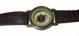 Reloj Pulsera Brújula Reloj de Sol Antiguo Estilo Vintage Marino Náutico Latón Regalo - Imagen 1 de 4