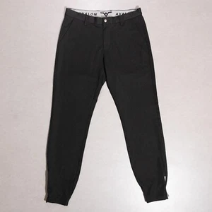 Avalon Golf Performance Stretch Ankle Zip Black Joggers Pants Men’s 32L (32x31) - Picture 1 of 7