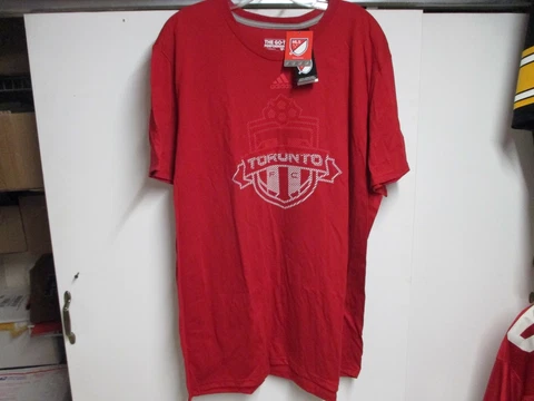 TORONTO FC SOCCER (ADIDAS) "MLS" SHIRT (2XL) SOLID RED COOL LOGO NWT VERY SOFT Cover