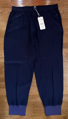 Escada Sport women's navy blue crepe joggers pants size 44 - US L 12/14 NWT - Image 1 of 4