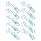 10pcs Plastic Clothespins Windproof Laundry Hooks Hanging Clips Light Green-DI