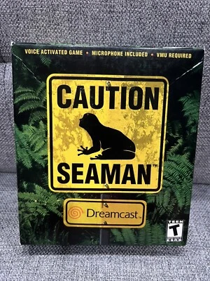 SEALED Caution: Seaman Sega Dreamcast 2000 game in original box microphone - Image 1 of 4