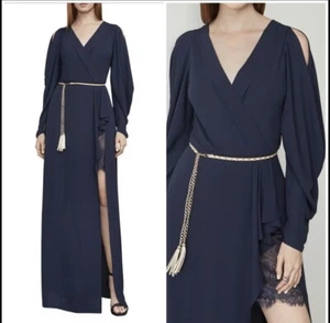 NUEVO VESTIDO/MAXI VESTIDO BCBG MAXAZRIA KOKO ENCAJE CON VOLANTES ABERTURA FRONTAL TALLA 6 $300 - Imagen 1 de 13