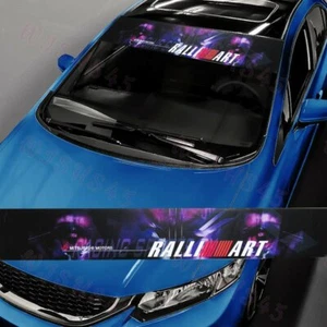 For Mitsubishi MOTOR RALLIART Front Window Windshield Vinyl Banner Decal Sticker - Picture 1 of 3