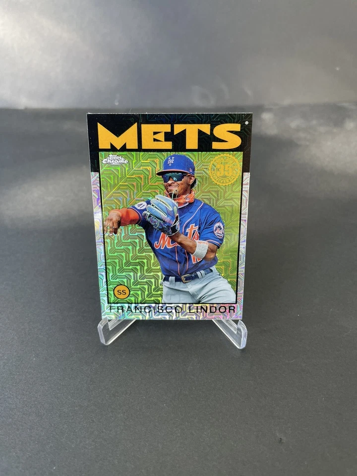 2021 Topps 1986 Topps Chrome Francisco Lindor Silver Pack 86C-26 - Image 1 of 2