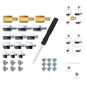 PCIe NVMe M.2 SSD Mounting Screws Kit for Asus Gigabyte ASRock Msi Motherboar... - Picture 1 of 8