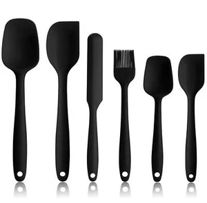 Kitchen Spatula Silicone Utensils Set of 6 Heat Resistant Rubber for Baking Cook - Picture 1 of 7