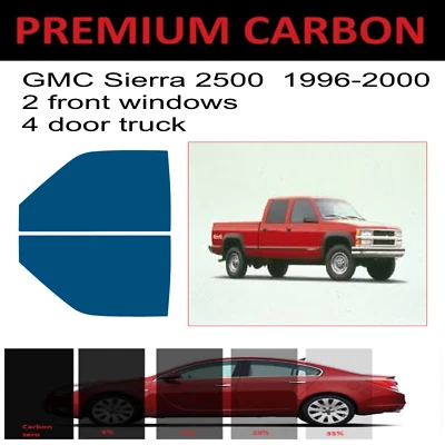 Tinte de ventana de carbono premium para camioneta GMC Sierra 2500 1996-2000 tinte precortado 2f Foto 1 de 4