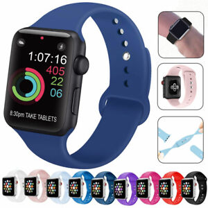 for Apple Watch iWatch Series 7 6 SE 5 4 38/40/41/42/44/45mm SILICONE Strap Band