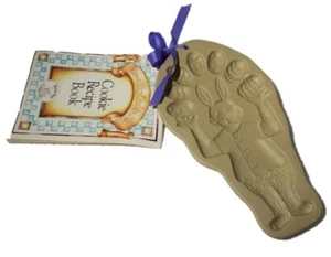 Bolsa marrón 1993 arte galleta diseño colina malabares conejito de Pascua cerámica molde para hornear - Imagen 1 de 10