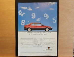 Original 1993 ROVER 214i Zeitschriftenwerberahmen - Fertig Wandkunst Flatpack - Bild 1 von 1