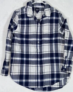 Gap Girls Long Sleeve Button Down Flannel Shirt Size M Medium - Picture 1 of 7