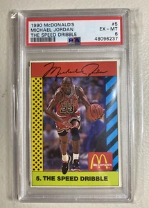 Michael Jordan 1990 McDonalds #5 The Speed Dribble PSA 6 EX-MT - Bild 1 von 8