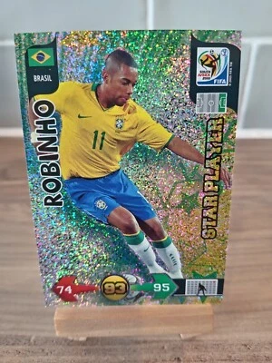 Panini Adrenalyn XL World Cup 2010 Robinho, Star Player, Brazil, Foil - Image 1 of 2