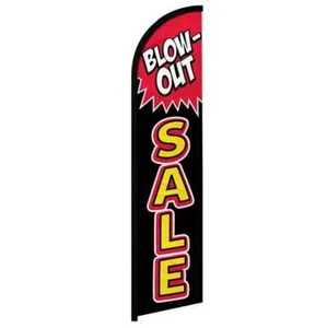 Blow Out Sale Windless Full Sleeve Feather Advertising Huge Sale Banner Flag - Picture 1 of 7