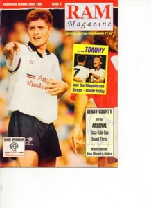 Derby County v Arsenal 1992/93 Copa de la Liga tercera ronda - Imagen 1 de 1