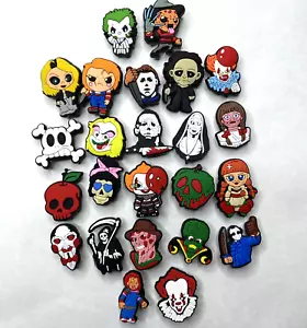 24 Stck. Set gruselige Halloween Schuh Charms für Clogs: Chucky, IT und mehr - Bild 1 von 9
