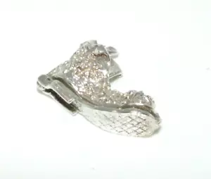 Ladies women's sterling silver boot charm with a mouse - Picture 1 of 7