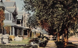 1913 Pueblo Colorado CO Pitkin Place Residence Homes Houses Postcard - Picture 1 of 2