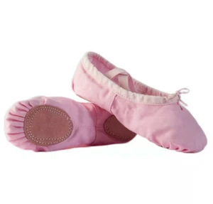 Ballett Tanzschuhe Canvas rosa Farbe Hausschuh Kinder & Erwachsene zum Verkauf - Bild 1 von 12