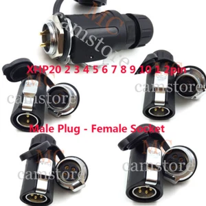 XHP20 2 3 4 5 6 7 8 9 10 12 Pin Waterproof connector Panel Mount Connectors IP67 - Picture 1 of 12