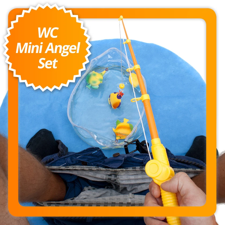 WC Angel Set - Mini Angelset Kloangeln Angeln für Toilette & Klo - Bild 1 von 4