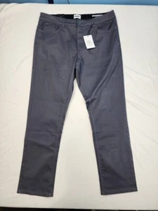 DKNY Herren Größe 36 x 32 Stanton schmale Passform ultimativer Stretch grau 5 Taschen Hose neu mit Etikett - Bild 1 von 9