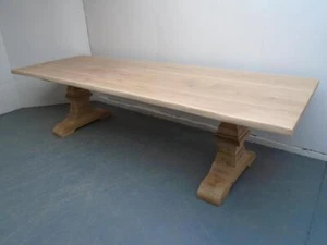 A Super Solid Oak Massive 3 Metre 12 Seater Dining Table to Oil/Wax/Limewash - Picture 1 of 10