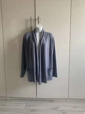 Charles Tyrwhitt Cotton and Cashmere Ladies Cardigan Medium Open Lilac Blue NWT - Image 1 of 4