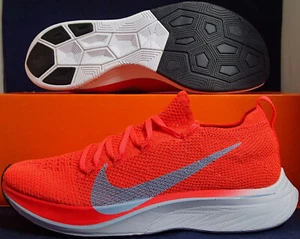 2019 Nike Vaporfly 4% Flyknit Bright Crimson Ice Blue SZ US 4.5 ( AJ3857-600 ) - Picture 1 of 7