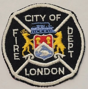 ÉCUSSON VINTAGE CITY OF LONDON ONTARIO POMPIERS A REPASSER - Photo 1/3