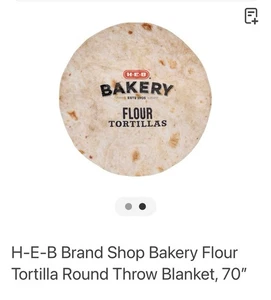 Coperta rotonda H‐E‐B marca negozio panetteria farina tortilla 70" - Foto 1 di 6