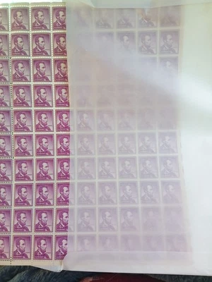 Set of  8 stamps rich purple mint a rahim Lincoln stamp mint - Image 1 of 3