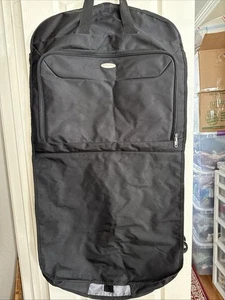 Samsonite Tuta Pieghevole Vintage Abbigliamento Borsa Viaggio Bagaglio Nero 4088 - Foto 1 di 10