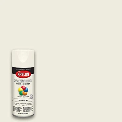 Pintura en aerosol e imprimación marfil COLORmaxx 12 oz Krylon K05567007, satinado Foto 1 de 4