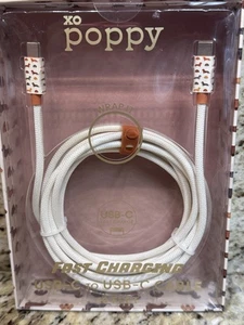 XO POPPY DACHSHUND USB-C to USB-C 10 FT FAST CHARGING CABLE - Picture 1 of 4